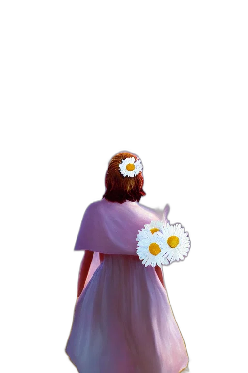 dress, crown, flower, mask, 3d render, concept art, photorealistic, pixel art transparent PNG cut-out