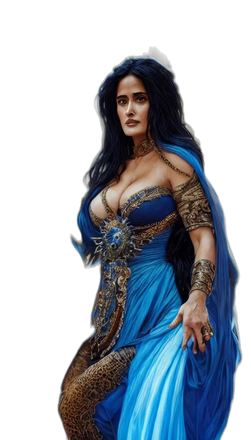 dress, fantasy art, comic book art, concept art transparent PNG cut-out