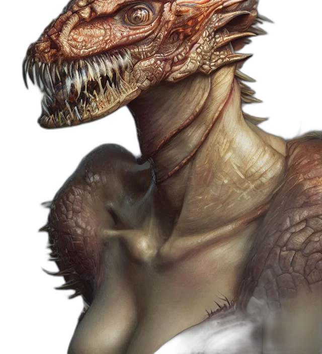 dragon, creature, face, animal, concept art, fantasy art, photorealistic, 3d render transparent PNG cut-out
