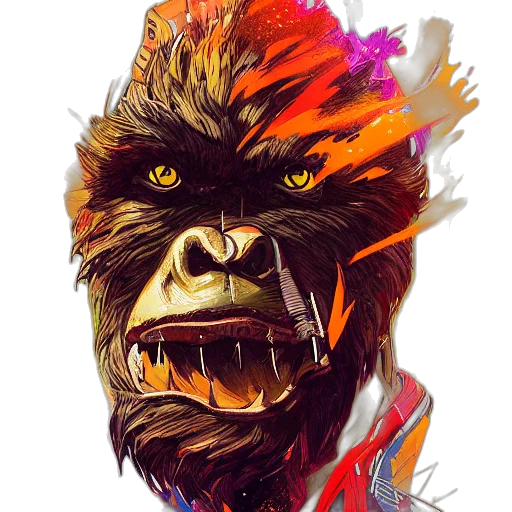 creature, animal, face, mask, concept art, comic book art, photorealistic, fantasy art transparent PNG cut-out