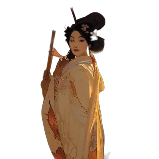 staff, umbrella, dress, weapon, concept art, fantasy art, 3d render, photorealistic transparent PNG cut-out