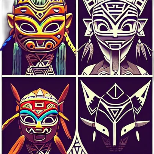 mask, face, jewelry, fantasy art, concept art, comic book art, 3d render, dark transparent PNG cut-out