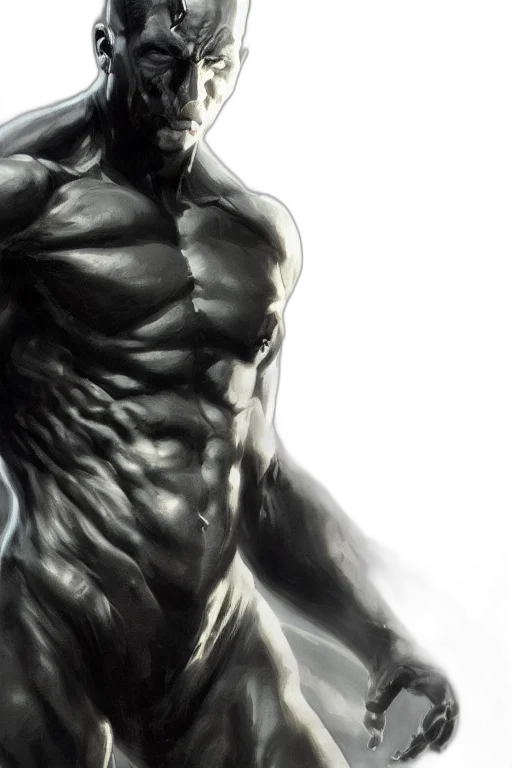 creature, animal, comic book art, photorealistic, concept art, fantasy art, monochrome, dark transparent PNG cut-out