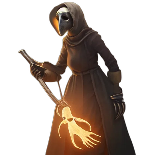 staff, weapon, mask, creature transparent PNG cut-out
