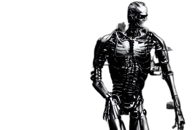 robot, creature, concept art, cyberpunk, comic book art, 3d render, still, film transparent PNG cut-out