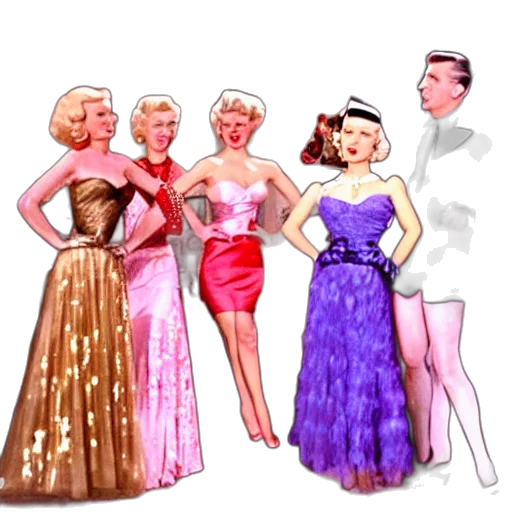 dress, cartoon, concept art, film, still, gentlemen, prefer, blondes transparent PNG cut-out