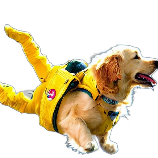 animal, staff, jacket, creature, photorealistic, concept art, underwater, outer space transparent PNG cut-out