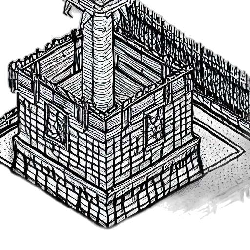 building, crown, furniture, sword, concept art, pixel art, 3d render, cartoon transparent PNG cut-out