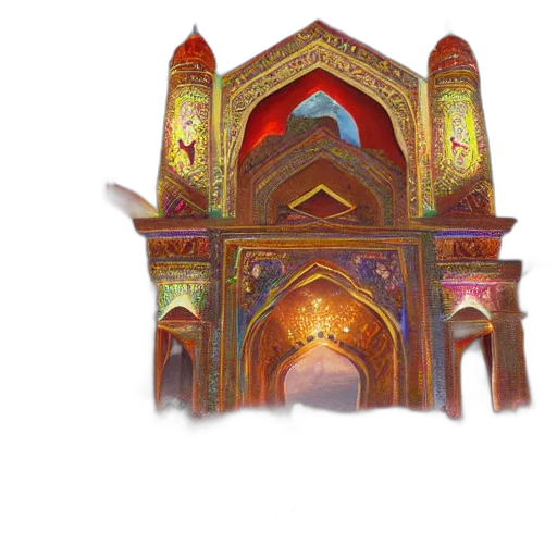 crown, mask, building, 3d render transparent PNG cut-out