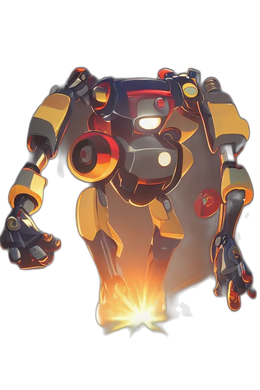 robot, weapon, mask, jacket transparent PNG cut-out