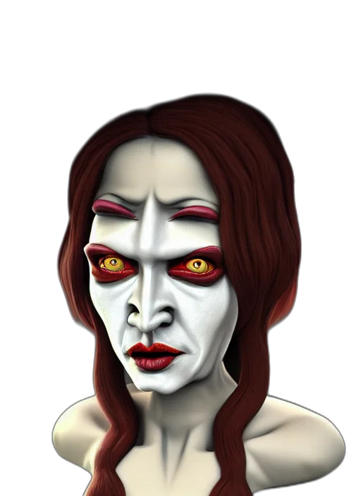 mask, face, creature, staff transparent PNG cut-out
