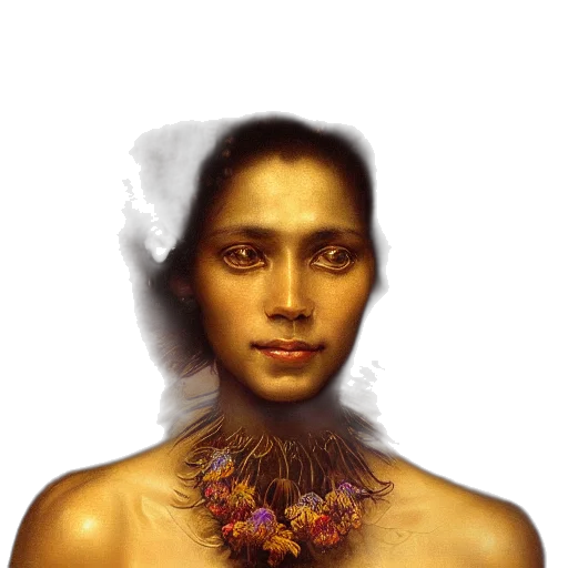face, crown, flower, jewelry transparent PNG cut-out