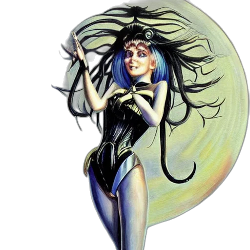 staff, comic book art, concept art, fantasy art, cartoon, sailor, moon, detailed transparent PNG cut-out