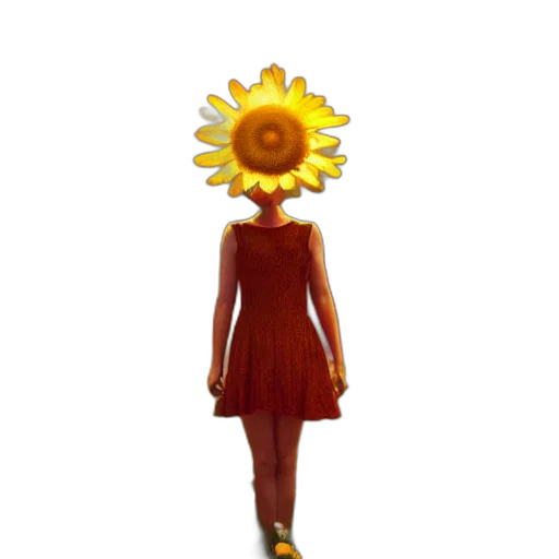 flower, dress, crown, mask, 3d render, concept art, pixel art, photorealistic transparent PNG cut-out