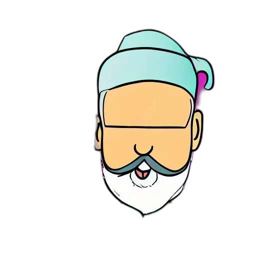 face, mask, hat, staff transparent PNG cut-out