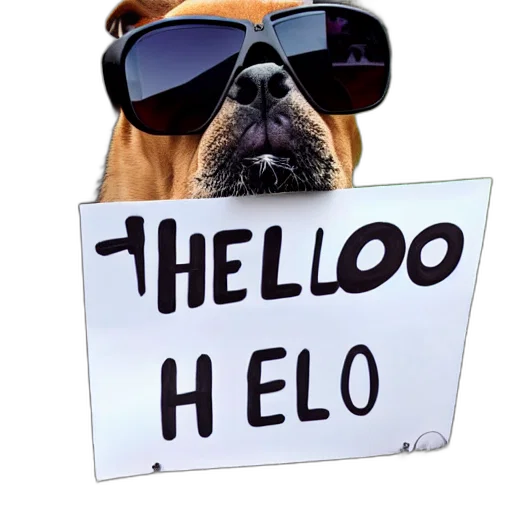 animal, dog, sunglasses, holding transparent PNG cut-out