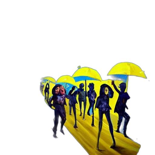 umbrella, staff, 3d render, concept art, photorealistic, pixel art, rain, underwater transparent PNG cut-out