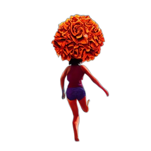flower, dress, hair, crown transparent PNG cut-out