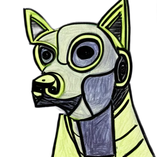 mask, robot, animal, creature, concept art, cartoon, watercolor, comic book art transparent PNG cut-out