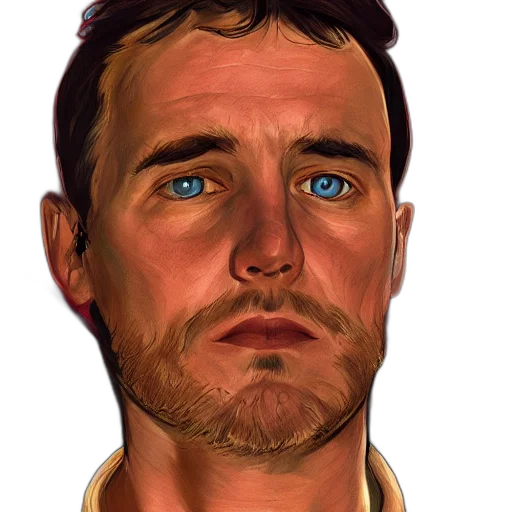 face, photorealistic, concept art, oil painting transparent PNG cut-out
