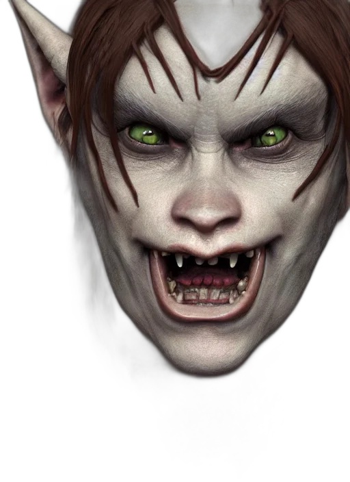 face, mask, creature, photorealistic, concept art, 3d render, comic book art, ugly transparent PNG cut-out