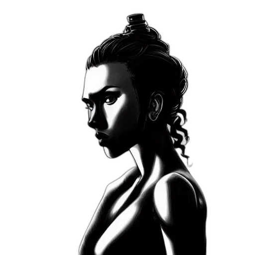 hair, face, crown, jewelry, concept art, cartoon, pencil sketch, comic book art transparent PNG cut-out