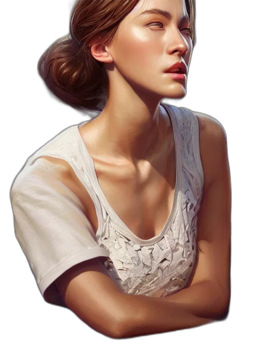 dress, face, jewelry, hat transparent PNG cut-out