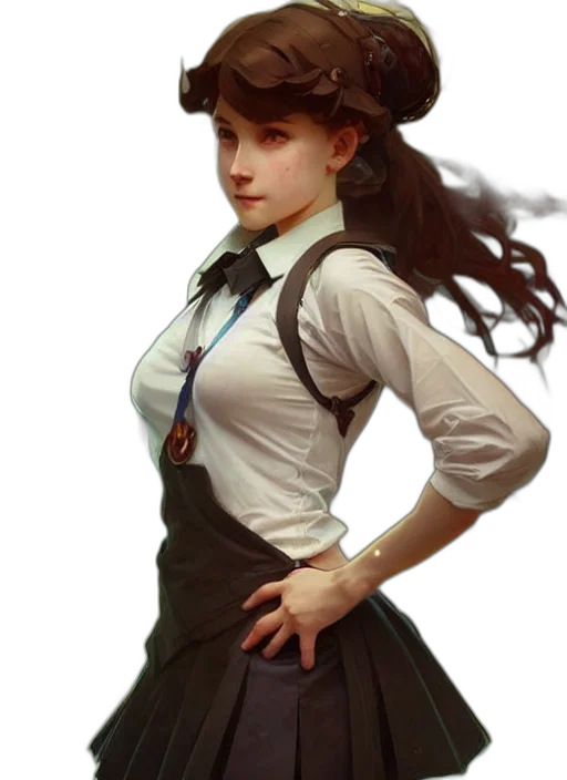 staff, hat, dress, face transparent PNG cut-out