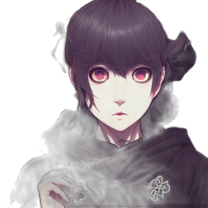 mask, face, staff, dragon, fantasy art, anime, watercolor, concept art transparent PNG cut-out