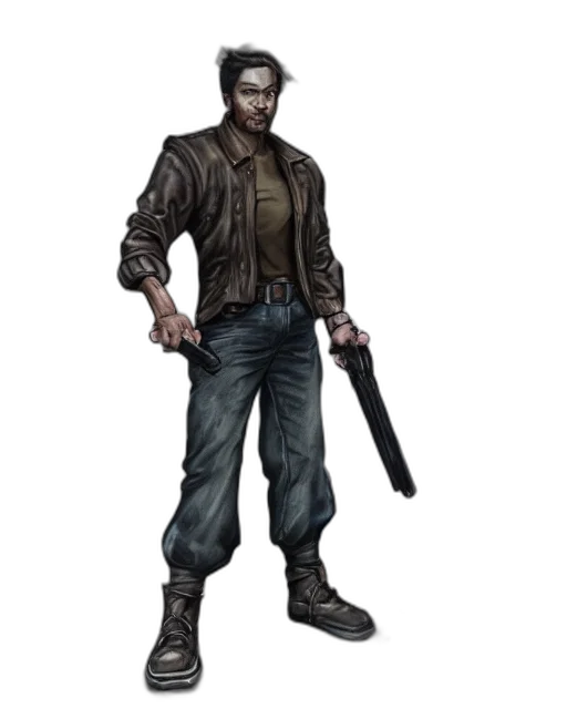 jacket, staff, weapon, concept art transparent PNG cut-out