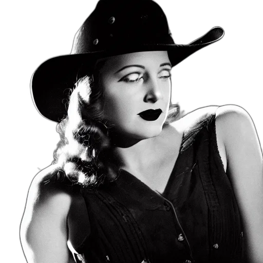 hat, photorealistic, cartoon, neon lights, lead, female, role, cowboy transparent PNG cut-out