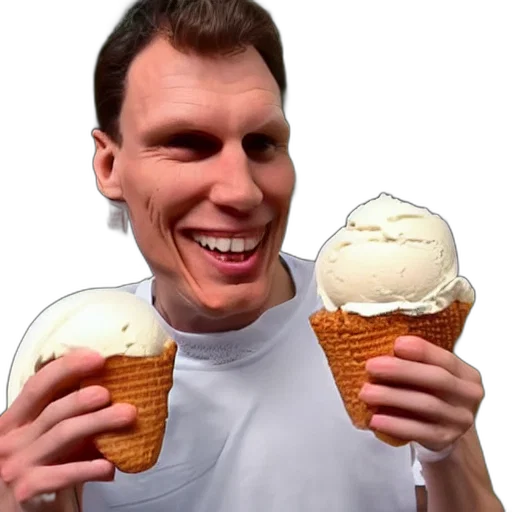 food, creature, face, weapon, 3d render, photorealistic, jerma, made transparent PNG cut-out