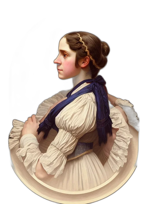 face, staff, dress, jewelry, photorealistic, oil painting, concept art, snow transparent PNG cut-out