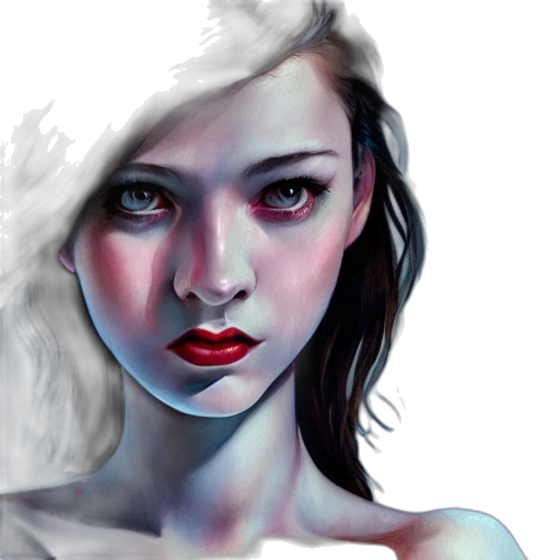 face, mask, photorealistic, fantasy art, oil painting, concept art, fire, neon lights transparent PNG cut-out