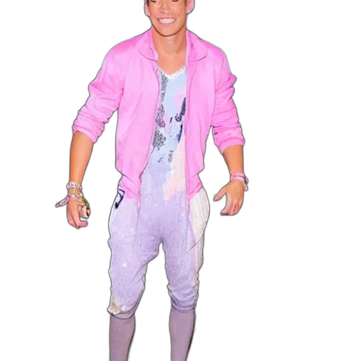jacket, creature, 3d render, vaporwave, pastel, neon, colorful, monochrome transparent PNG cut-out