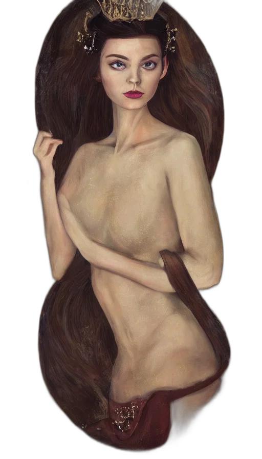hair, dress, face, creature, oil painting, fantasy art, photorealistic, concept art transparent PNG cut-out