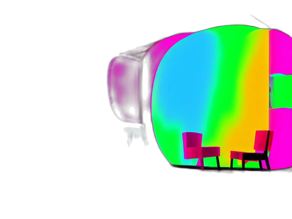 vaporwave, 3d render, cyberpunk, concept art, neon, colorful, pastel, room transparent PNG cut-out
