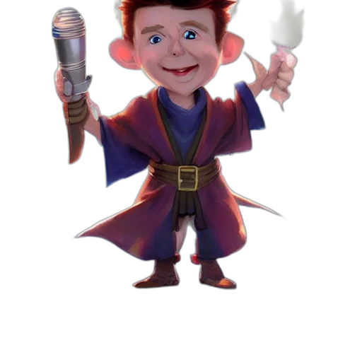 staff, jacket, concept art, 3d render, cartoon, fantasy art, cute, little transparent PNG cut-out