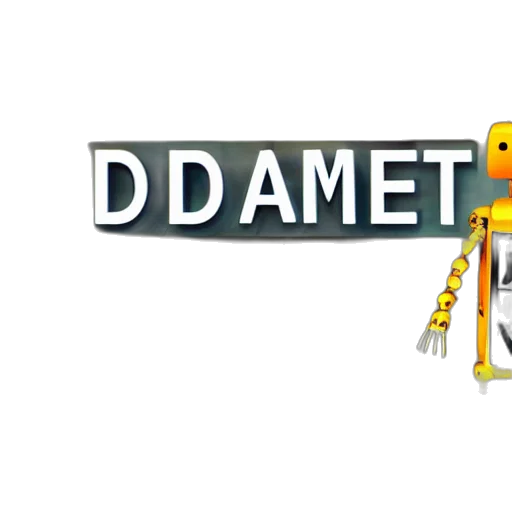 robot, 3d render, pixel art, concept art, cartoon, intelligence, holding, sign transparent PNG cut-out