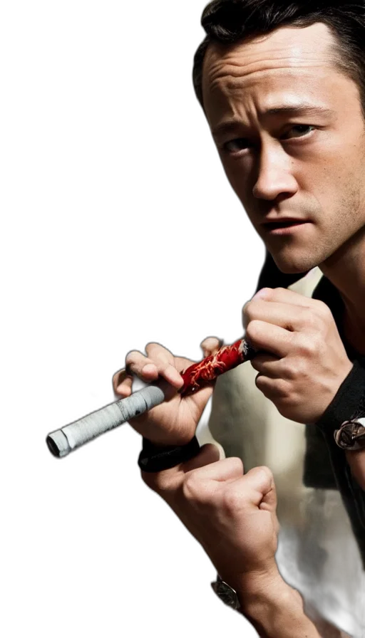 staff, weapon, jacket, photorealistic transparent PNG cut-out