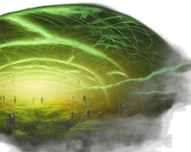 concept art, fantasy art, fog, outer space transparent PNG cut-out