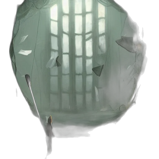 mask, umbrella, creature, weapon, concept art, fantasy art, watercolor, photorealistic transparent PNG cut-out