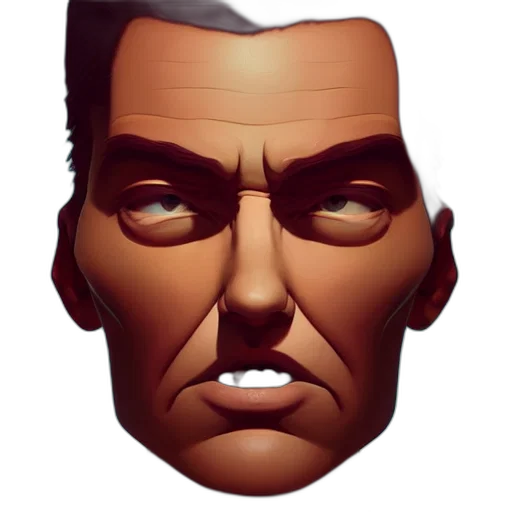 face, mask, 3d render, comic book art transparent PNG cut-out