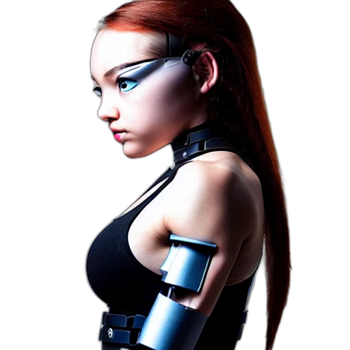 robot, cyberpunk, 3d render, concept art transparent PNG cut-out
