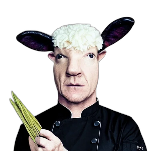 animal, food, hat, mask, photorealistic, portrait, chef, gordon transparent PNG cut-out