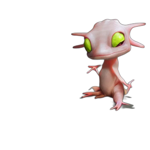 creature, animal, dragon, staff, 3d render, concept art, pixel art, fantasy art transparent PNG cut-out