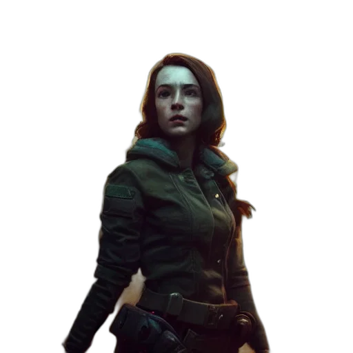 jacket, weapon, staff, concept art, comic book art, pixel art, fantasy art, green transparent PNG cut-out