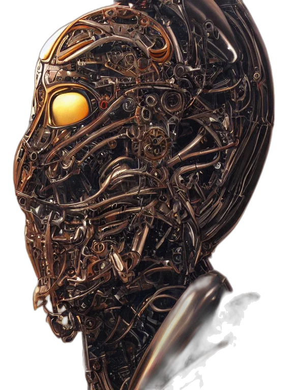 robot, mask, face, creature transparent PNG cut-out