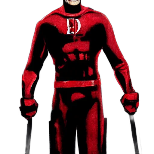 staff, comic book art, concept art, cartoon, 3d render, red, dark, daredevil transparent PNG cut-out