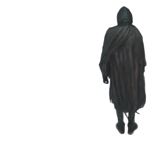 jacket, dress, mask, staff, concept art, 3d render, fog, dark transparent PNG cut-out
